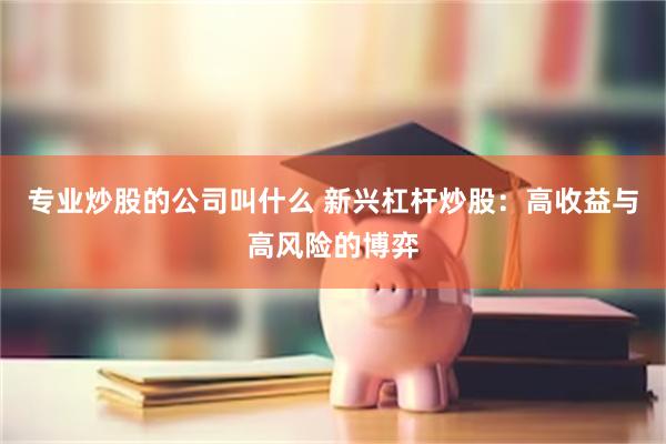 专业炒股的公司叫什么 新兴杠杆炒股：高收益与高风险的博弈