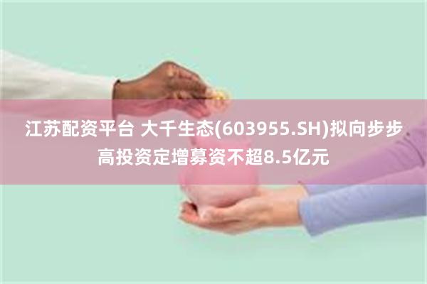 江苏配资平台 大千生态(603955.SH)拟向步步高投资定增募资不超8.5亿元